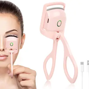 Heating Lash Curler, 30s Quick Heat, Rechargeable Electric Lash Curler, Temperature Control, Safe Burn Prevention, Fast Natural Curling