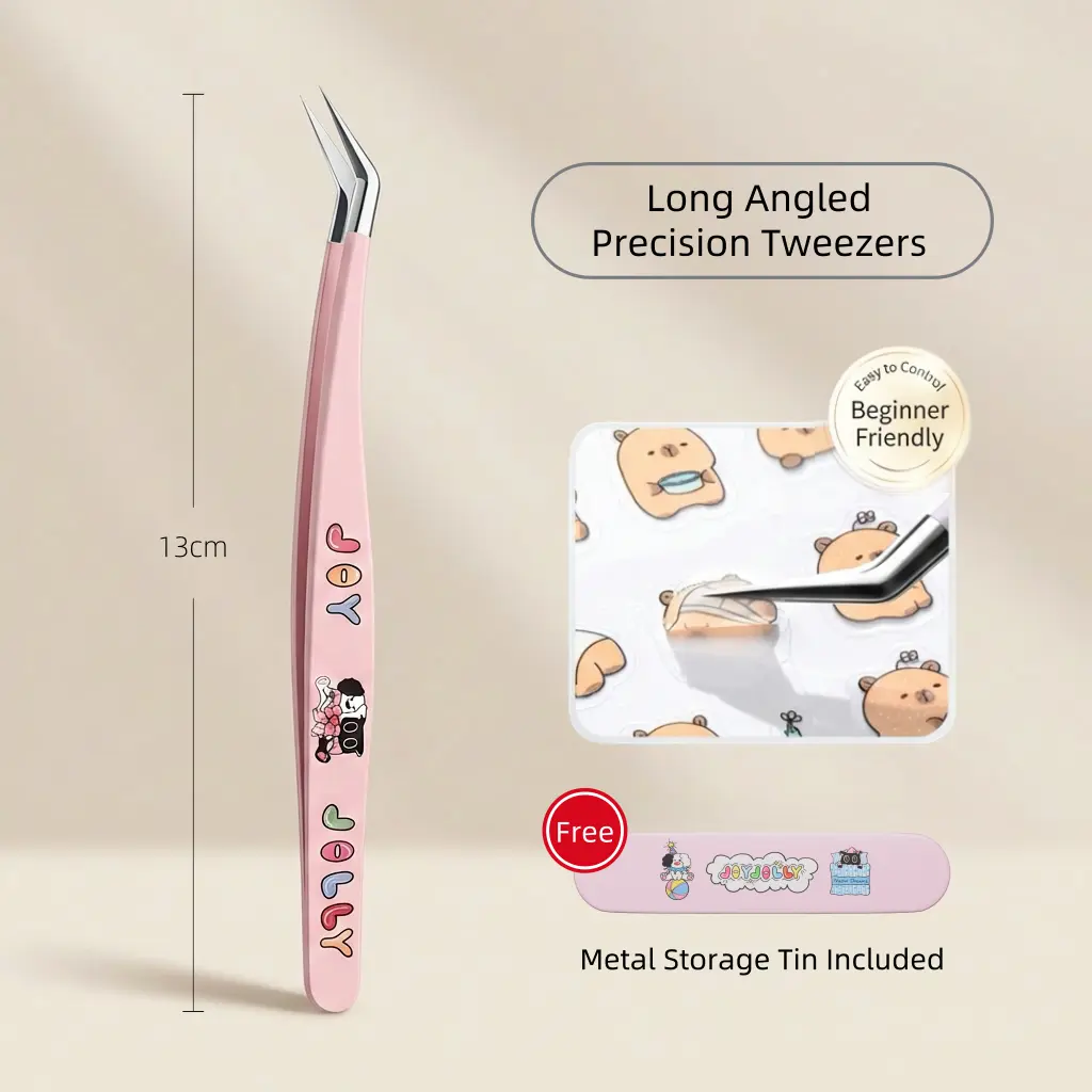 JoyJolly new scene sticker long angled precision tweezers JoyJolly new scene sticker long angled precision tweezers
