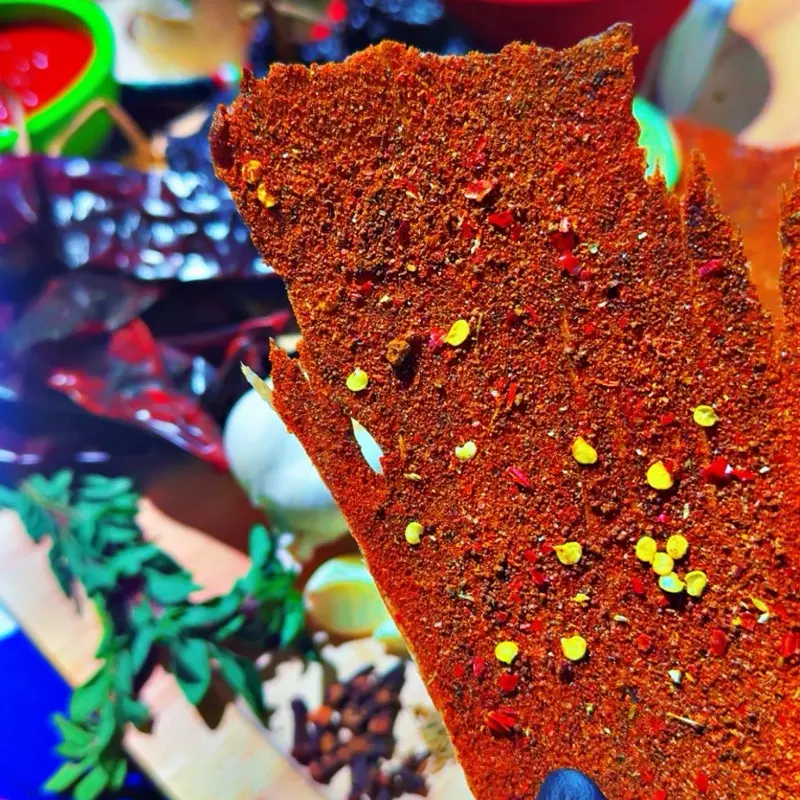 Santos Spicy Dry Beef Jerky Snack - Birria-Flavored Savory On-the-Go Munchie