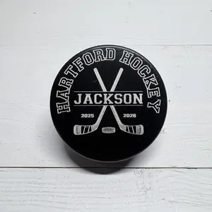 Custom Engraved Hockey Puck, Personalized for Coach or Team Player Gifts