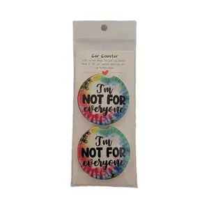Ceramic Car Coaster Set - Durable Ceramic Coasters for Car Use, Ideal for Protecting Cup Holders, No Slip or Slipper Damage