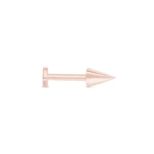 Spike Flat Back Stud in Solid 14k Rose Gold