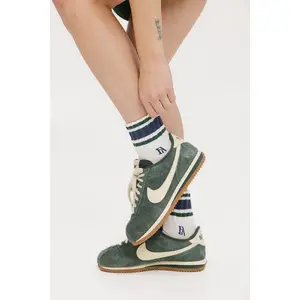 Retro Ankle Sock - Green/Blue Retro Ankle Sock - Green/Blue