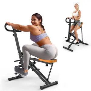 Squat Machine for Home 330LBS Foldable RodeoCore Exercise Machine Ride & Rowing Machine for Botty Glutes Butt Thighs Ab Leg Press Hip Thrust