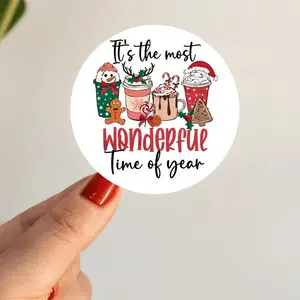 Christmas Sticker, It’s the Most Wonderful Time of the Year, Cute Winter Sticker Pack, Merry Christmas Aesthetic Stickers, Holiday Planner Decorations, Cozy Snowflake and Santa Design, Festive Scrapbook Stickers, Gift for Her Him