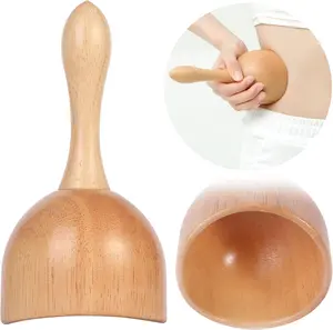 One wooden massage cup, a wooden therapeutic massage tool. It is a body carving tool suitable for muscle relaxation and other purposes. It is suitable for giving as a gift during festivals. Natural Relief Roller Backscratcher Thanksgiving Day
