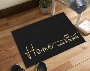 DOORMAT Custom Name Doormat, Housewarming Gift, Wedding Gift, Closing Gift, Custom Personalized Doormat, Welcome Doormat,Front Door Mat,Monogram Rug