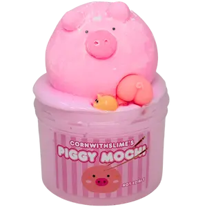 Piggy Mochi 8oz Slime Thick & Glossy Slime DIY Clay Scented Vanilla Cake