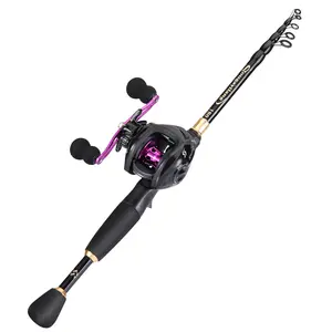 Sougayilang Fishing Rod and Reel Combo Telescopic Spincast Rod with  Baitcasting Reel Combos Fishing Rods Kit,Outdoor fishing supplies, fishing equipment christmas gift