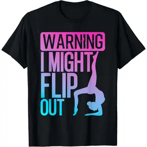 Cute Gymnastics Art For Girls Women Tumbling Gymnast T-Shirt