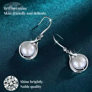 2025 luxury delicate slimming drop earrings for ladies gift exquisite box packaging princess  cut Jewelry Elegant non tarnish jewelry Beautiful Fashion earrings for women magnetic earrings Brilliant Shine