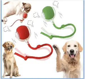 Smart Pet Toy Automatic Interactive Dog Ball Toy with Rope for Pet Playtime