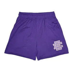 Menswear Eric Emanuel EE Basic Athletic Shorts, Tonal Purple-White, Tonal Look Activewear Sportswear for Men's Bottoms