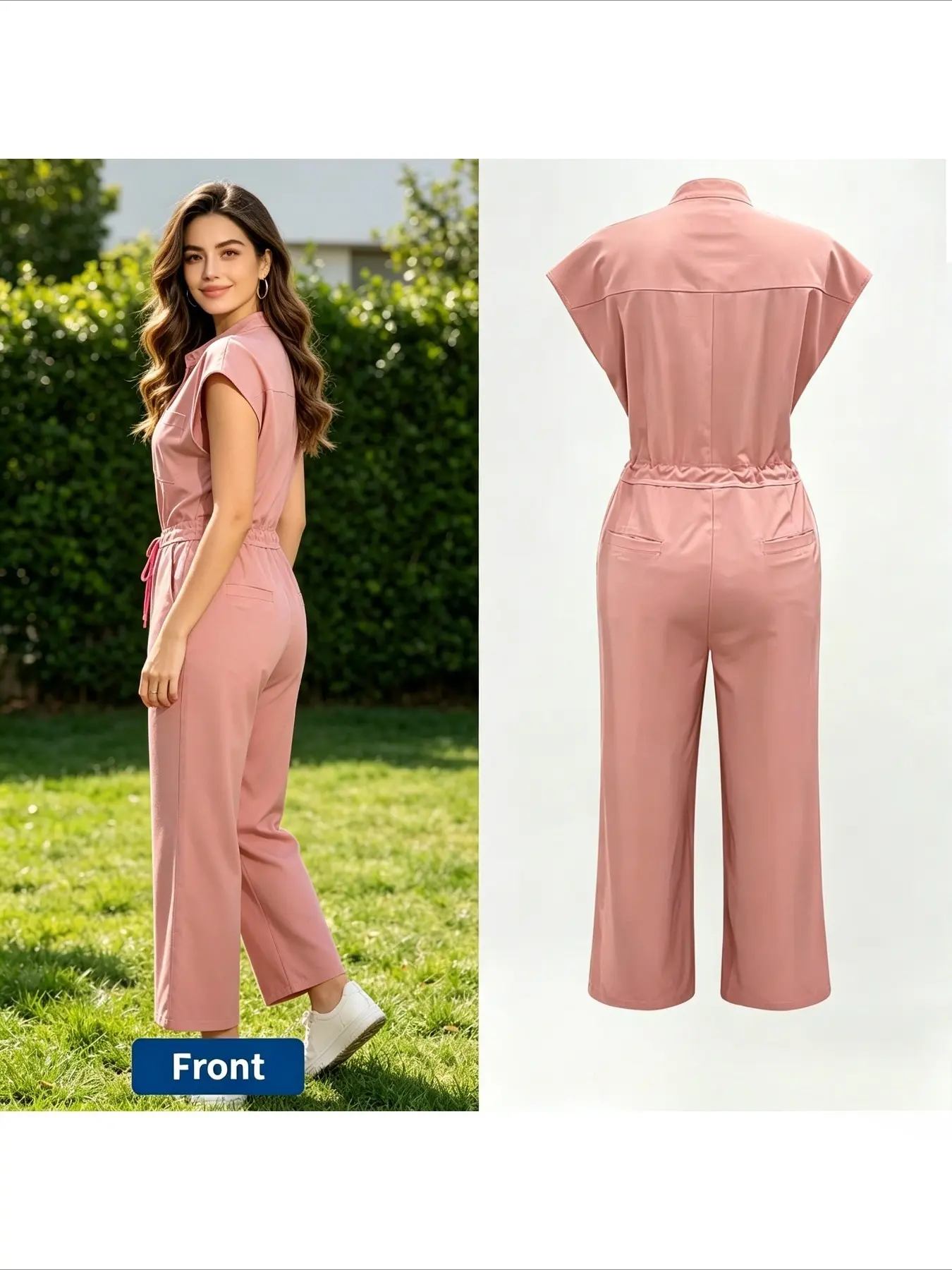 Beauty Salon SPA Uniform Nursing Workwear Scrub Fitted Jumpsuit Women Clinic Garment