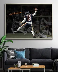 Caleb Williams Jump Jordan Iceman Poster- Caleb Williams Chicago Bears Autographed Print - Best Gift( Unframed- Print Only )