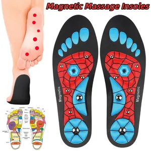 2Pcs/1 Pair Acupoint Massage Magnetic Insoles, Massage Insoles for Men and Women, With Shock-Absorbing Arch Support, Breathable And Non Slip Design, Ergonomically Cut Neutral Insole, Comfortable Massage Experience, Suitable for All Footwear, Ergonomic Fit