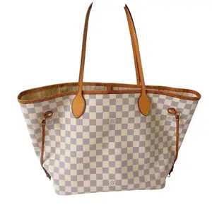 Pre-owned Louis Vuitton Damier Azure Neverfull louis vitton MM tote bag