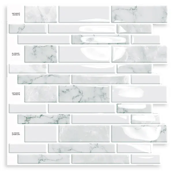 DEWOO 10 12×12 White Marble Look Ceramic Wall Tiles for Kitchen & Bathroom Decor Decorative Design wainscoting wallpaper kitchen decor kitchen decor sets girl room accessories