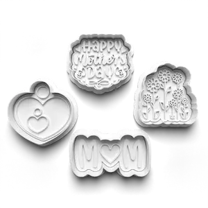 Sweet Cut Co Mothers Day PRV, LOVE MOM, Mothers DAY Press with Dough Cutter, Baking Mold & Cutter & Stamp for Baking and Crafting