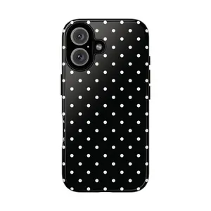 Collection Polka Dots |   Brown, Black and Blue Polka Dot Phone Case for Samsung Galaxy Protective 25 26 Ultra 5G iPhone 17 ProMax Air 16 Plus 15 Pro Max 14 13 12 11 – check our available sizes - beautiful gift Personalized Shockproof Protector Cover