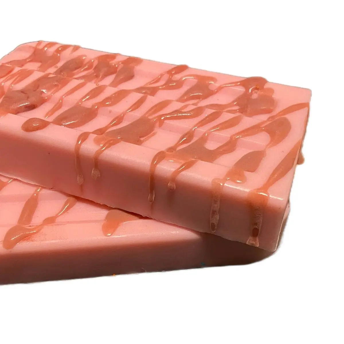Popsicle Soap Bar Set of Two Natural Soap Bars Set Strawberry & Chocolate Fragrance Body Care Cleanser Skin Repair Cleansing Body Wash Scented Coconut