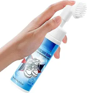 1Pc Shoe Cleaner, Deep Cleaner 260G, Removes Yellowing And Oil, Protective Canvas Shoe Cleaning Spray Brush, Suitable For Fabric, Mesh, Leather, Rubber Repair And Care, Daily Travel Use, For Home Shoe Cleaning, Essential Household Cleaner.