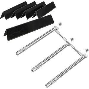 7636 Flavorizer Bars and 69787 Grill Burner Tubes for Weber Spirit 300 & GS4 Spirit II 300 Series,15.3" 16GA Flavor Bars & 18" Grill Burner for Spirit E/S310 E/S320 E/S330 Grill with Front Control