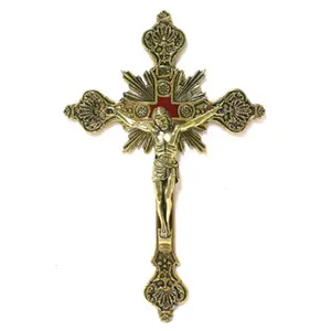 Gold Wall Crucifix 12"