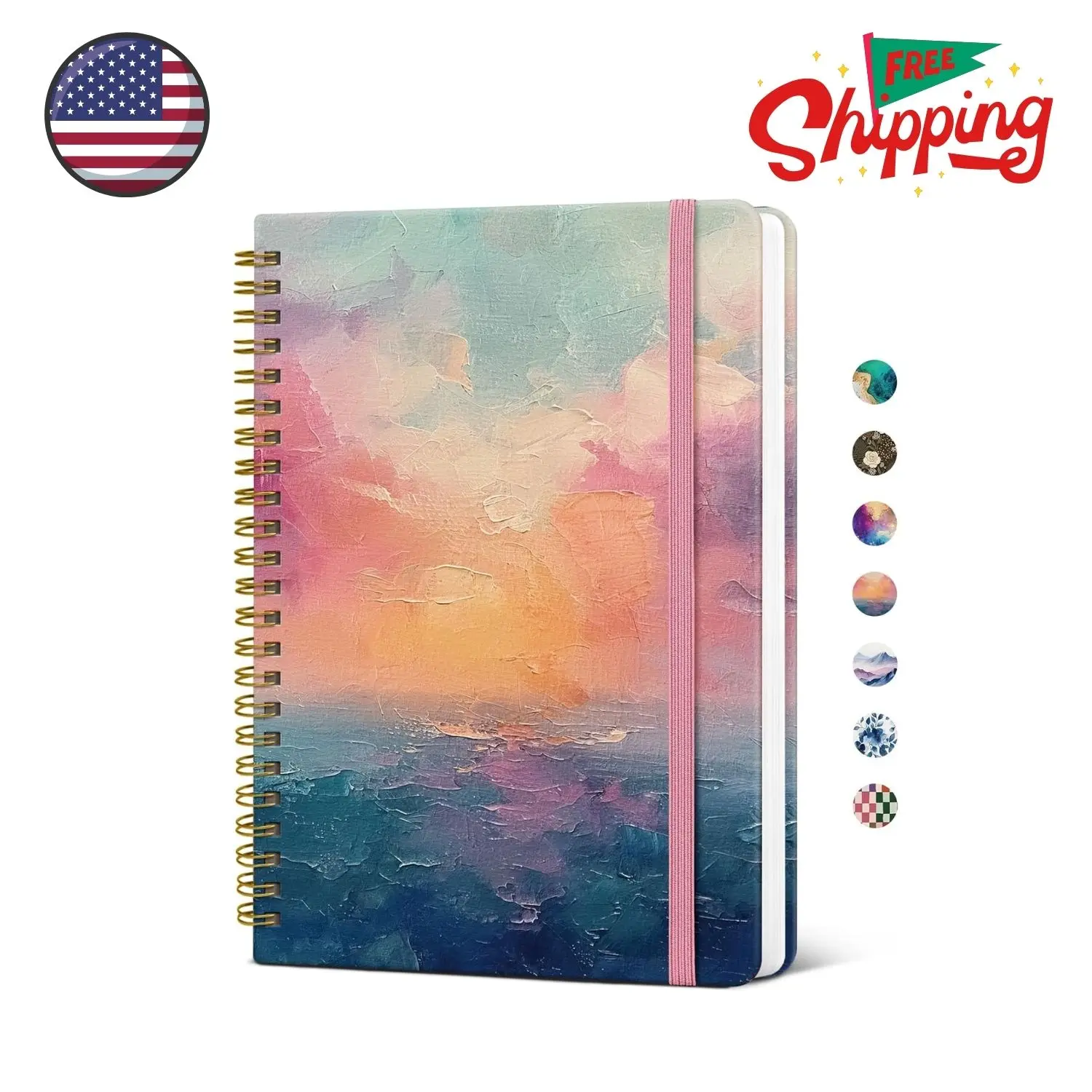 Lined Spiral Notebook Journal for Women A5(5.8" × 8.3")