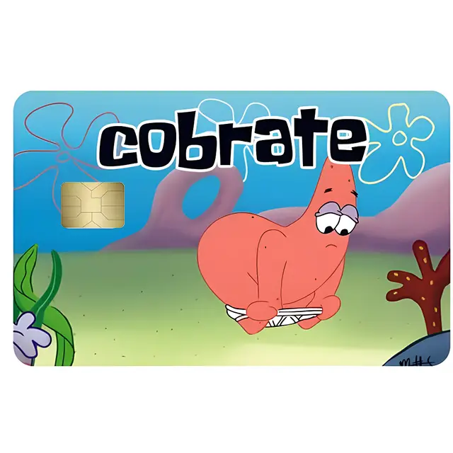 patrick star cobrate debit card sticker