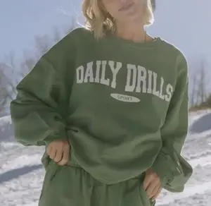 Trending 2026 Daily Drills Sport Crewneck Pullover Sweatshirt Casual Comfort Womenswear