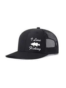 2pcs/1pc Unisex Baseball Cap I Love Fishing Printing Hat Mesh Hats for Mens Women Printed Trucker Hat Richardson Slightly Curved Brim Baseball Cap Adjustable Trucker Hats Dad Hats Outdoor Mesh Breathable Sun Hat Crappie Fishing Hat