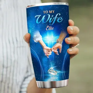 Personalized Wife Coffee Mug, Custom Tumbler Gift For Wife Fiancée, Wedding Anniversary, Valentines Gift For Wife, Valentines Gift For Her
