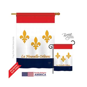 212 MAIN Double-Sided Mardi Gras New Orleans Artwork Vertical Impression House Flag, 28x40 in, 18006