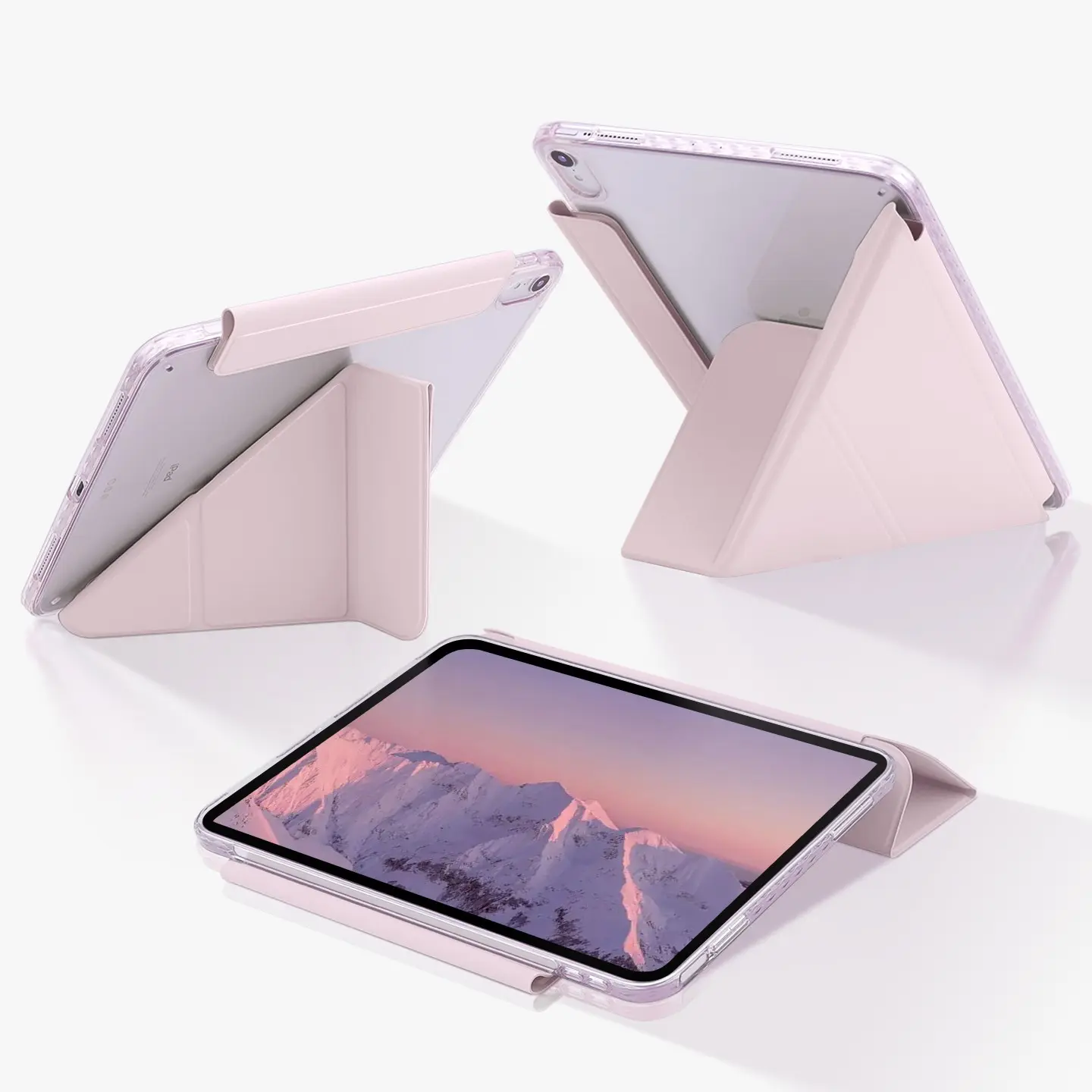 Spallo Case for iPad Air 8th/7th/6th Gen M4 2026 with Pen Holder, Ipad Tablet Accessories, Tablet Protective Cover, Tablet Casing, iPad Covers, Compatible with iPad Pro M5 2025, iPad 11th 11 inch, Y-Fold Stand with Back Cover, Auto Wake/Sleep, Anti-Bend