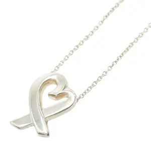 Pre-owned Tiffany & Co. Sterling Silver 925 (Ag925) Small Leather Goods Tiffany&Co. Loving Heart 925 Silver Necklace
