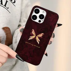 Liquid Large Hole Style Background Wing Pattern Shockproof Phone Case Cover for iPhone 15/15 Plus/15 Pro/15 Pro Max/11-16 Promax
