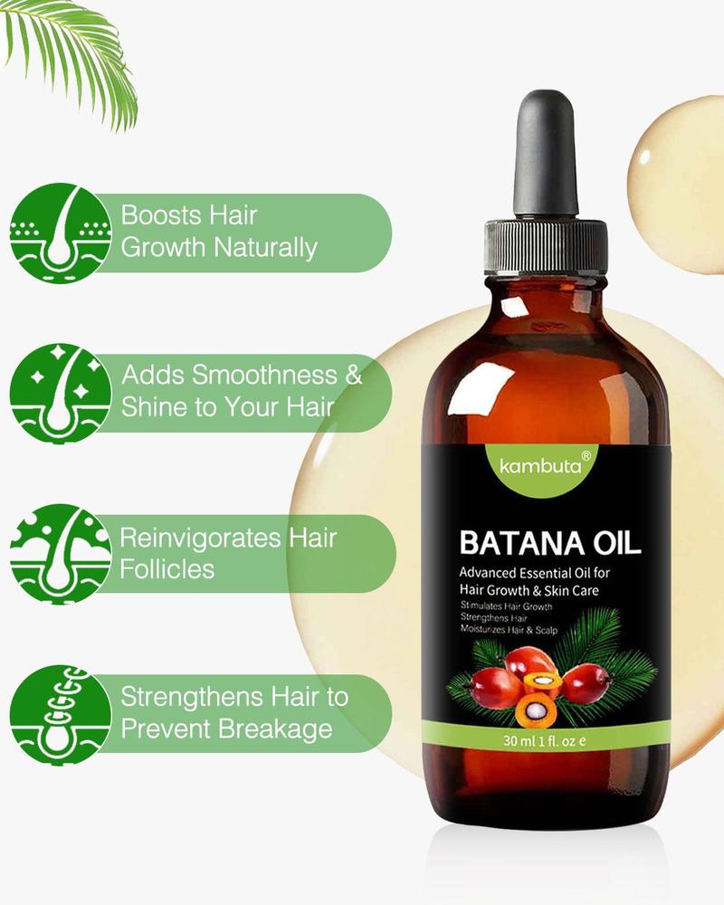 Kambuta Batana Oil Organic Haircare Anti Hair Loss Repair Set with Moisturizing Scalp Serum for Smooth Healthy Hair Outdoorfun Natural Restoration Moisturize