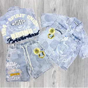 Rise - SET - Denim Short Set - P.Blue - s497
