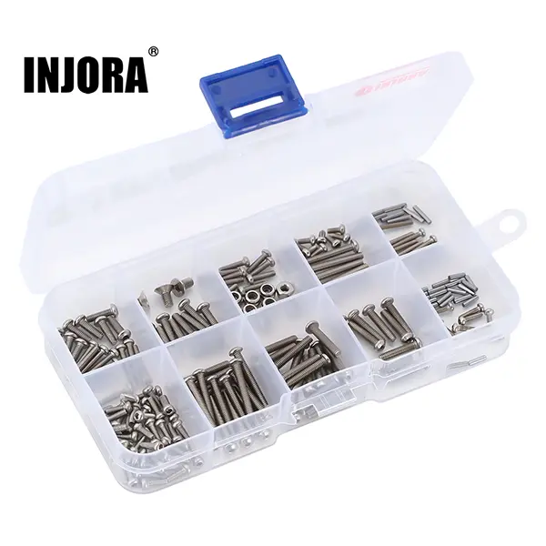 INJORA M1.6 M2 M2.5 Grade 12.9 Button Head Stainless Steel Screws Nuts for 1/18 TRX4M (4M-15)