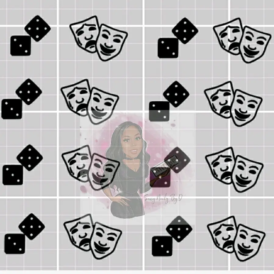 Smile/Cry Dice Stencils Smile/Cry Dice Stencils