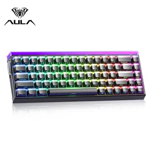 Aula Hero 68he Wired Keyboard, Cool RGB Lighting, Gaming Magnetic Axis 8k Return Rate, Connects Laptop/computer, Ergonomic Design, Portable, Gaming Accessories, Color Backlight Keyboard