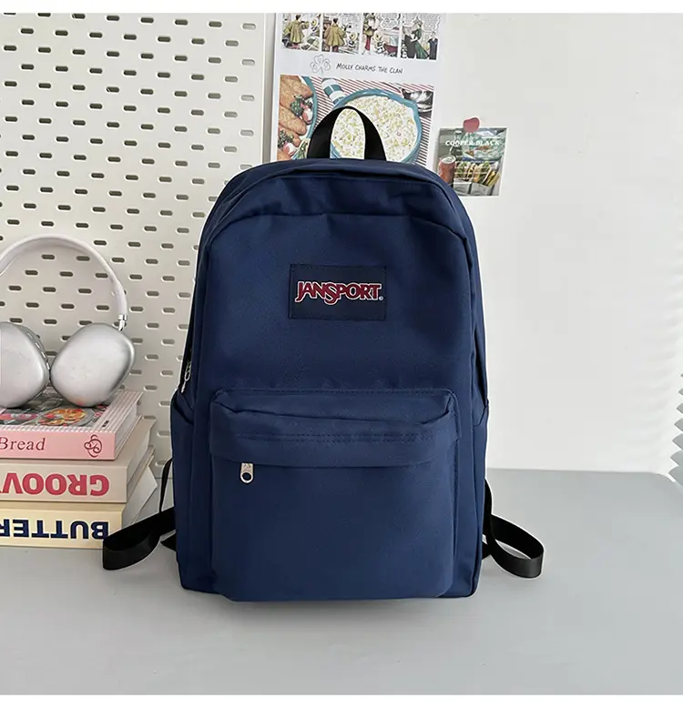 JanSport SuperBreak Multifunctional Backpack - Durable, Lightweight Back to School Bookbag with 1 Main Compartment, Front Utility Pocket with Built-in Organizer, School Supplies Storage - Teen Boy Gift, Everyday Bag, Premium Black
