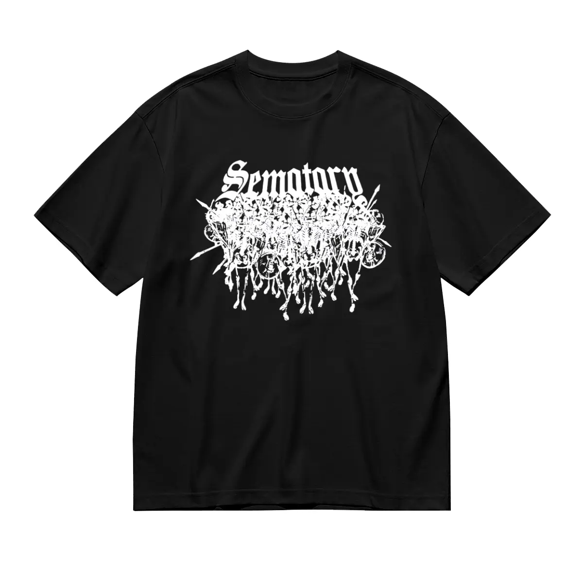 Men's Soft Casual Short-Sleeve Sematary Skellingtons Haunted Mound Menswear Top T-Shirt