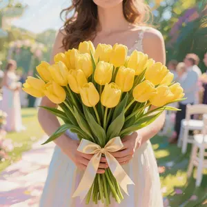 36 Tulips, No Watering Needed, Never Wilts, Perfect for Busy Homeowners and Renters, Beautiful Decorative Flowers, Artificial Bouquets
