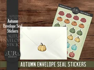 Autumn Pumpkin Envelope Seal Stickers