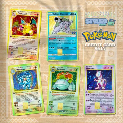 Pokmon Card Skin Sticker - Vinyl Credit Card Cover, Scratch & Weather Resistant Pokemon Credit Card Sticker Pokmon Card Skin Sticker - Vinyl Credit Card Cover, Scratch & Weather Resistant Pokemon Credit Card Sticker