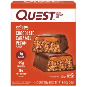Quest Crispy Protein Bar, 15g Protein, Gluten Free, 4 Count