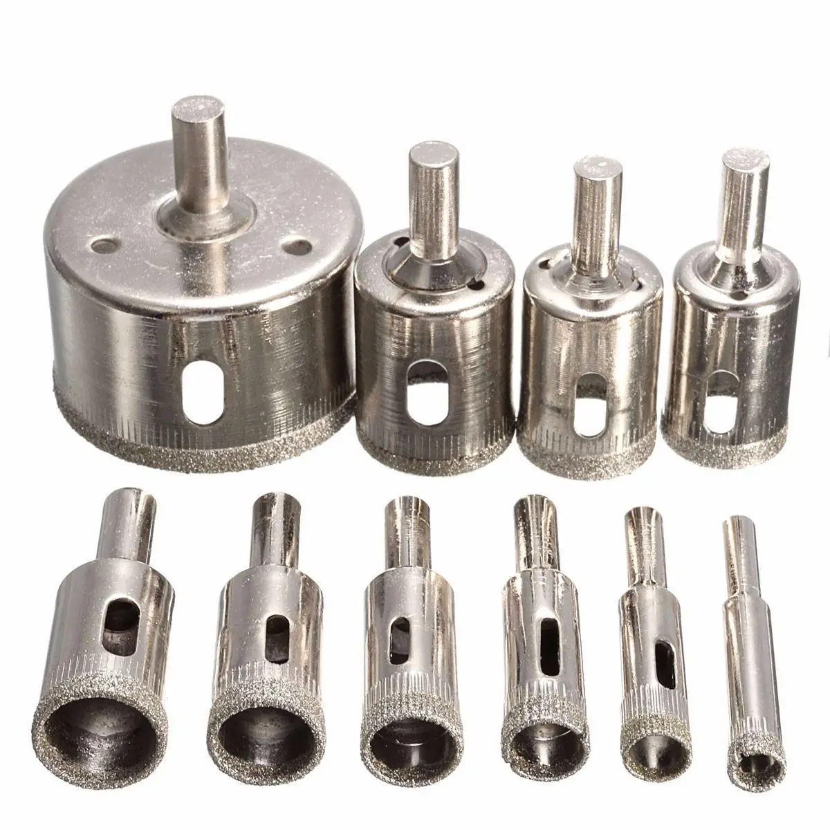 Diamond Coated Hss Drill Bit Set, Tile Marble Glass Ceramic Hole Saw Drilling Bits for Power Tools 6mm-30mm, Power Tool Accessories