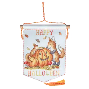 Happy Halloween (Flag) XKG18 Counted Cross Stitch Kit